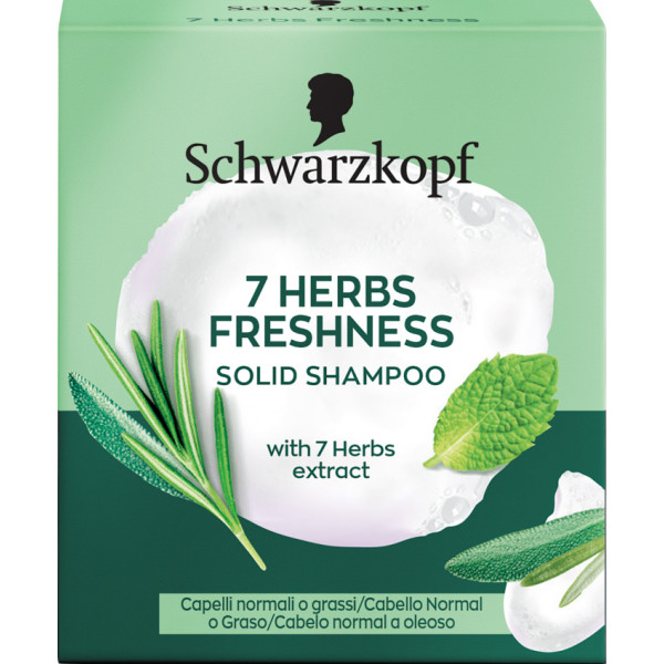 Champú Sólido 7 Herbs Fresh de Schwarzkopf (3,50 €)